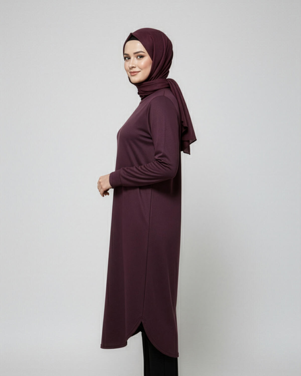 DÜZ RENK KRİSTAL TUNİK