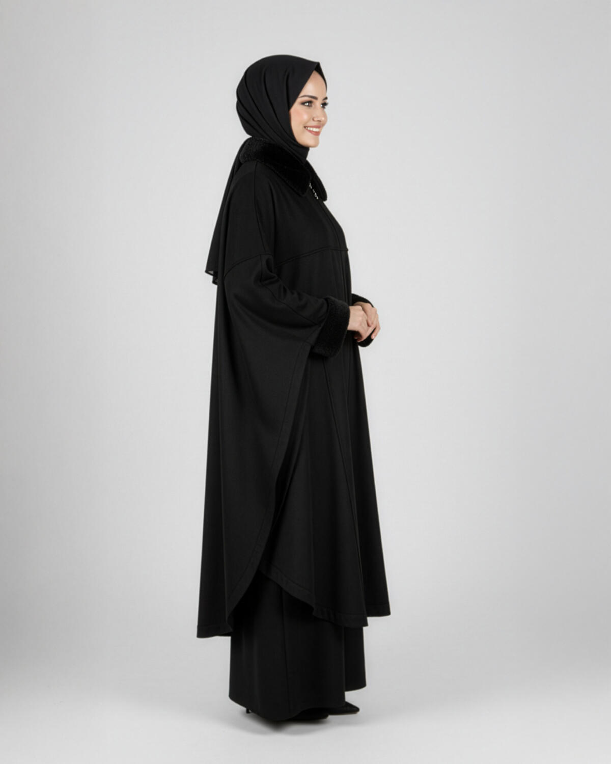 KÜRK YAKALI SÜET PANÇO