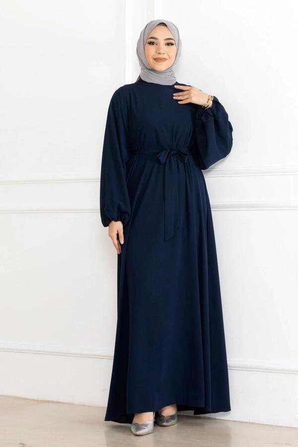 BALON KOL BAĞLAMALI ELBİSE