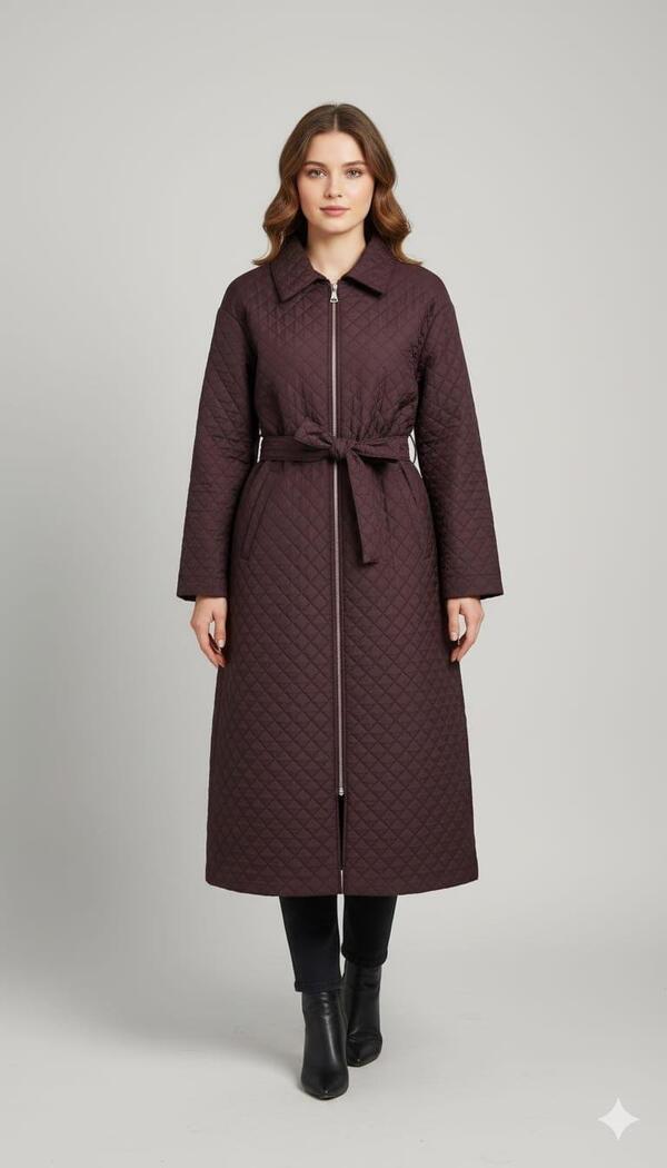 PETEK DESEN YAKALI FERMUARLI KAP