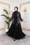 LASELİ ŞİFON KATLI ABAYA