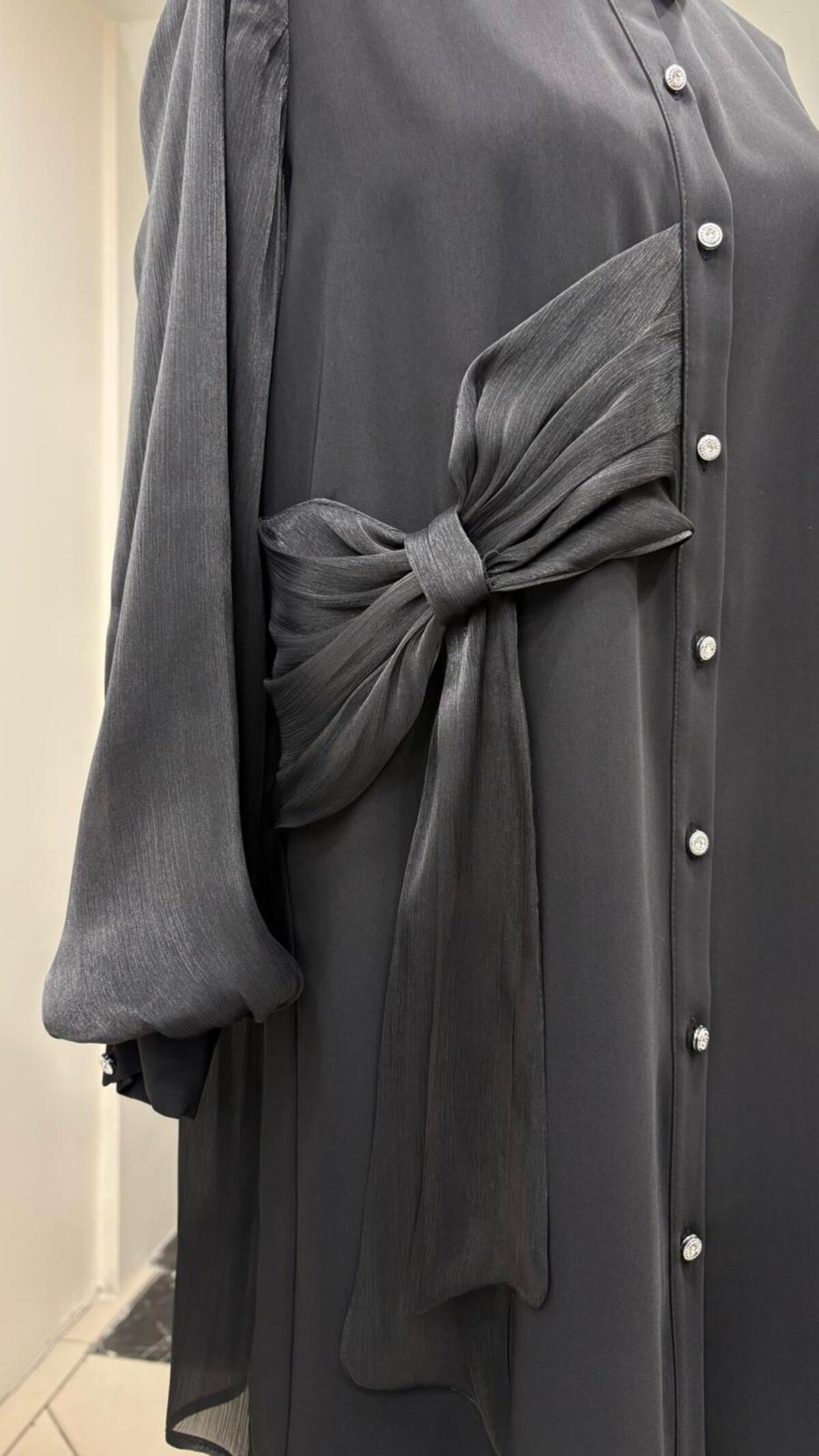 FİYON DETAYLI ŞİFON KOLLU TAKIM