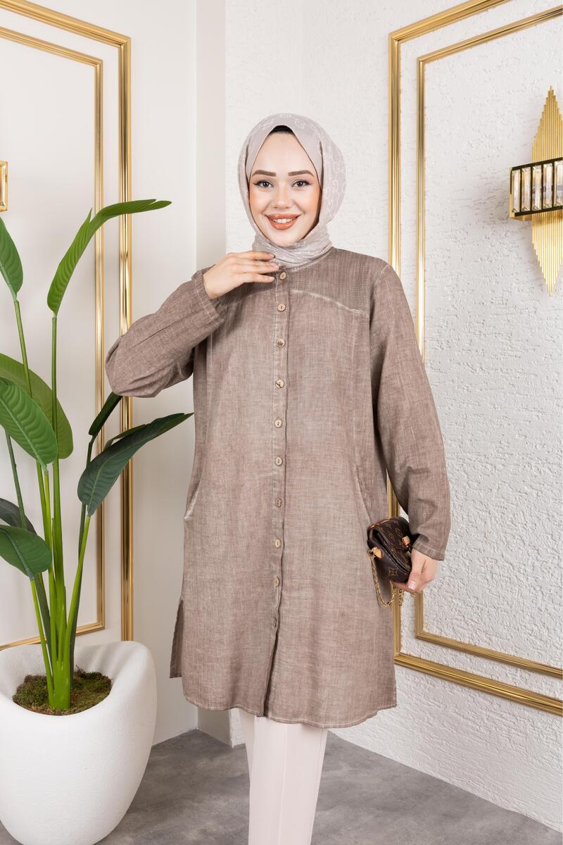 FİLE DETAYLI CEPLİ TUNİK