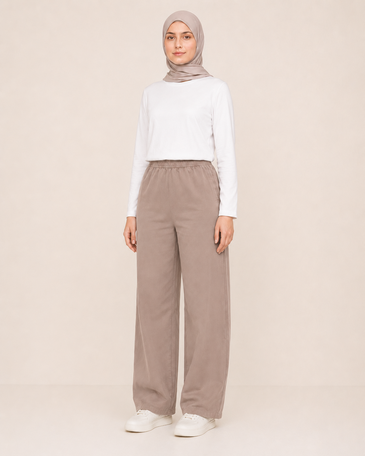 LASTİKLİ TENCEL PANTOLON