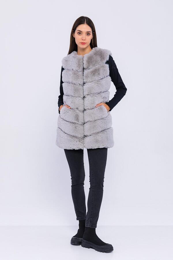 KÜRKLÜ FERMUARLI YELEK