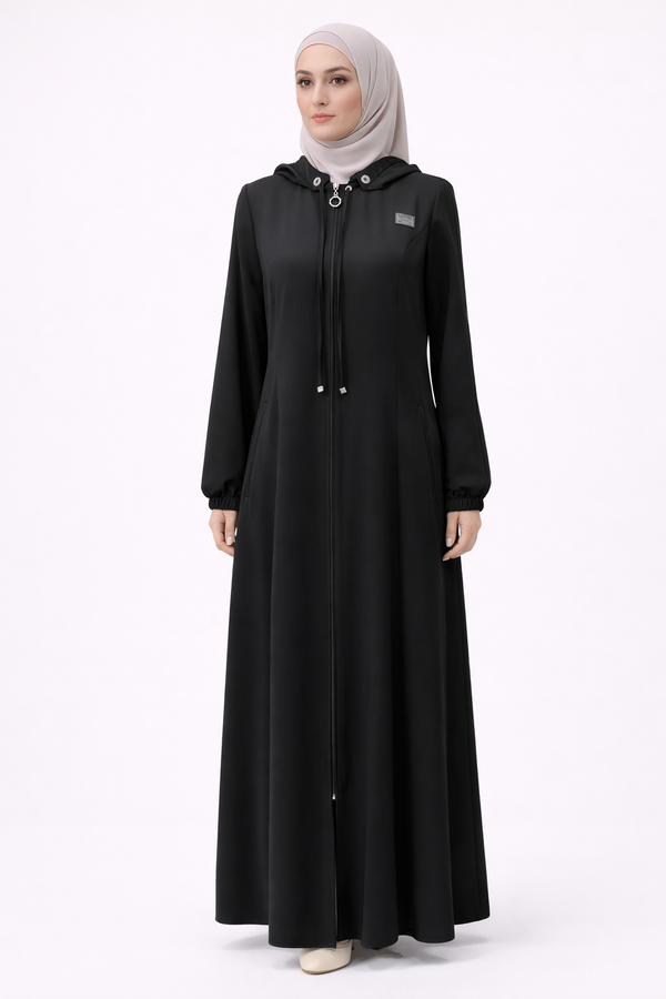 BELDEN OTURTMALI KAPŞONLU FERACE