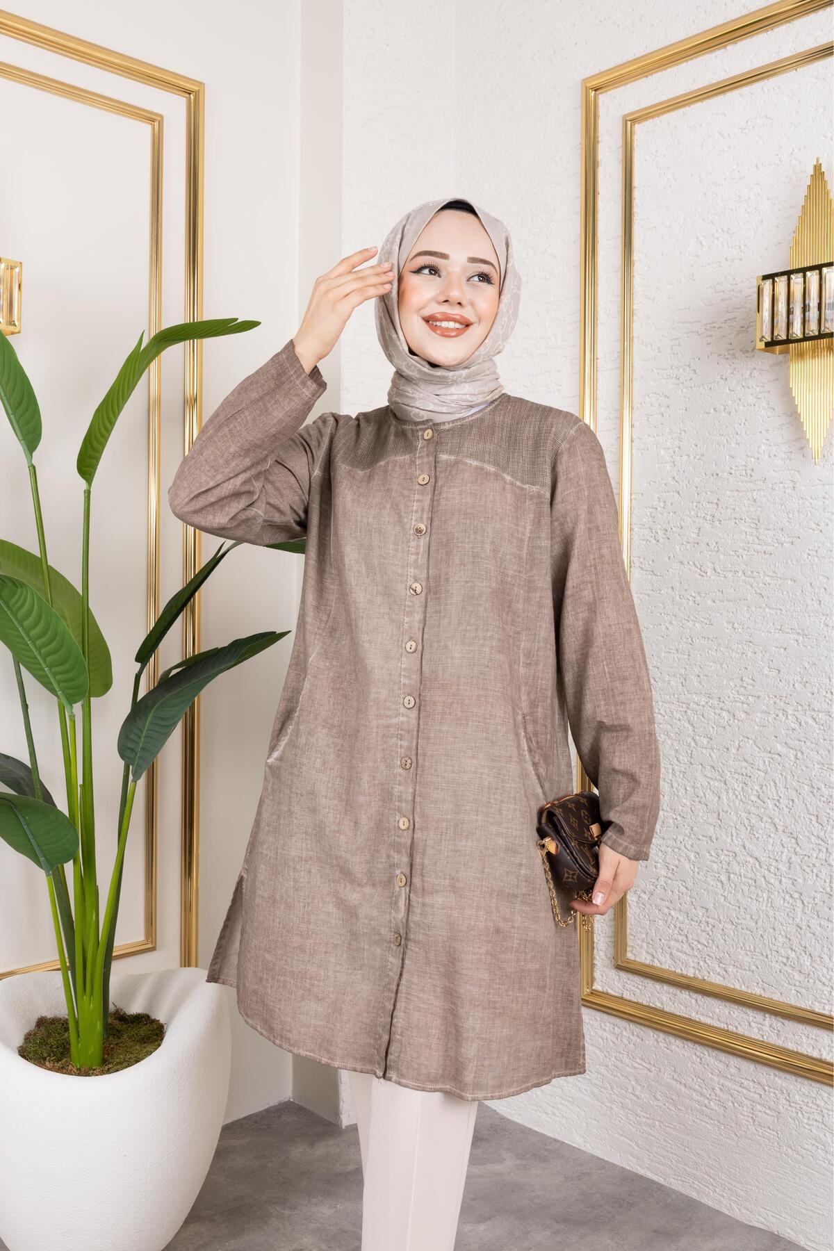 FİLE DETAYLI CEPLİ TUNİK
