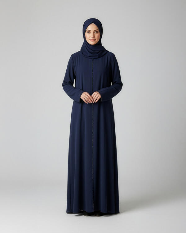 TAŞ DETAYLI DUBAİ FERACE