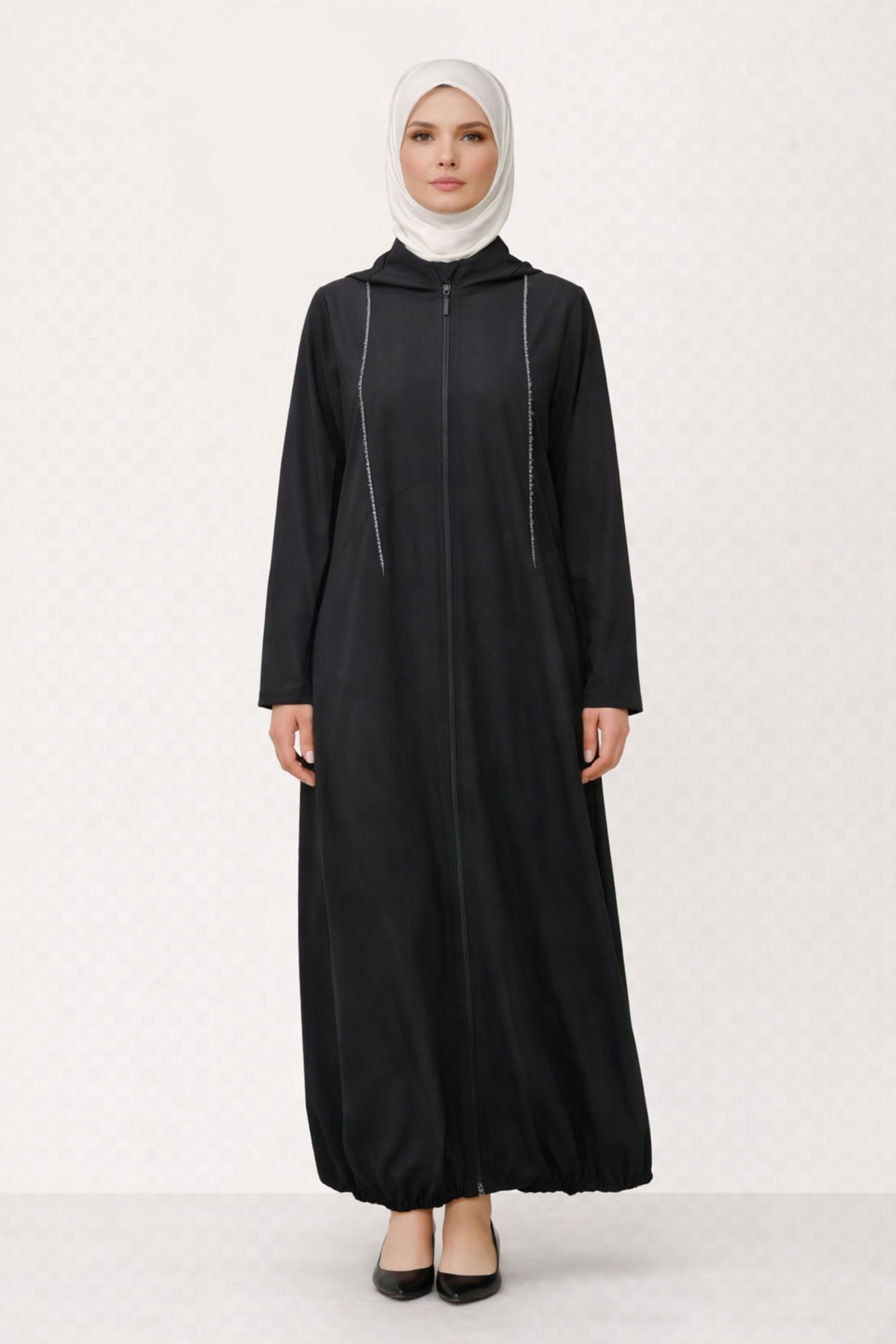 KAPŞONLU ETEĞİ BÜZGÜLÜ SPOR PERÇE KAP