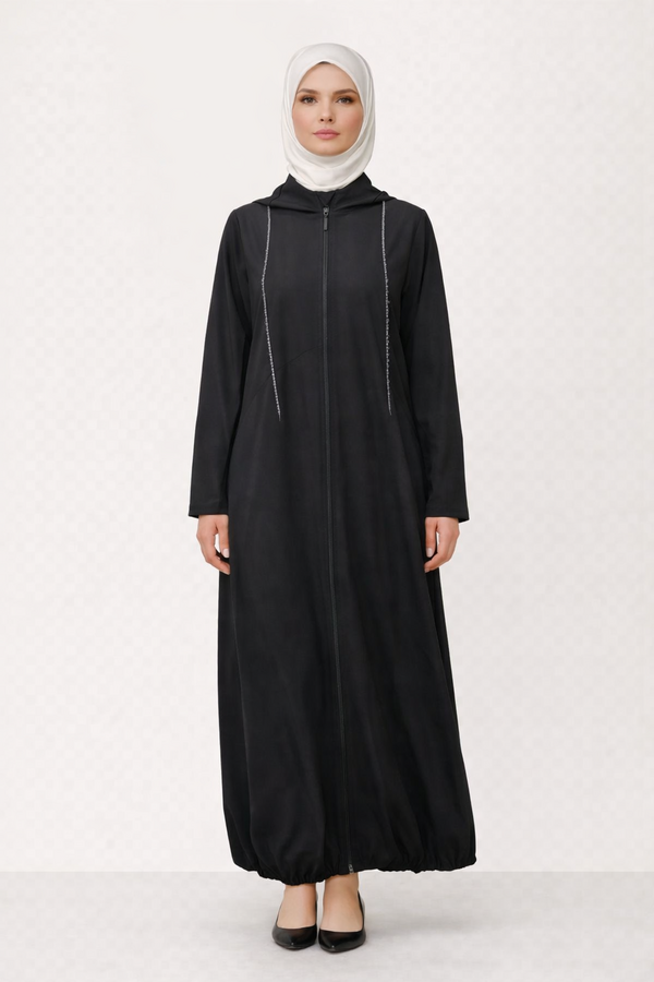 KAPŞONLU ETEĞİ BÜZGÜLÜ SPOR PERÇE KAP