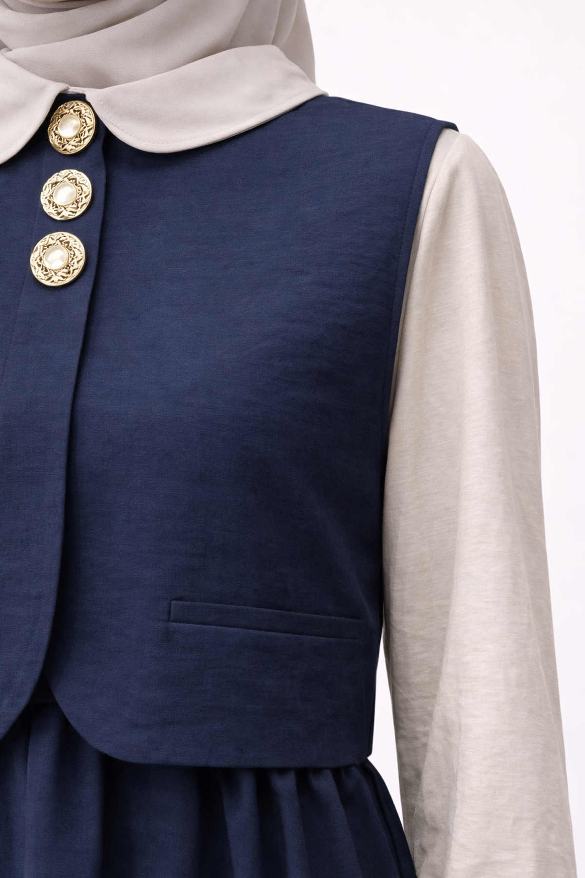 YELEKLİ KLOŞ SERAN ELBİSE