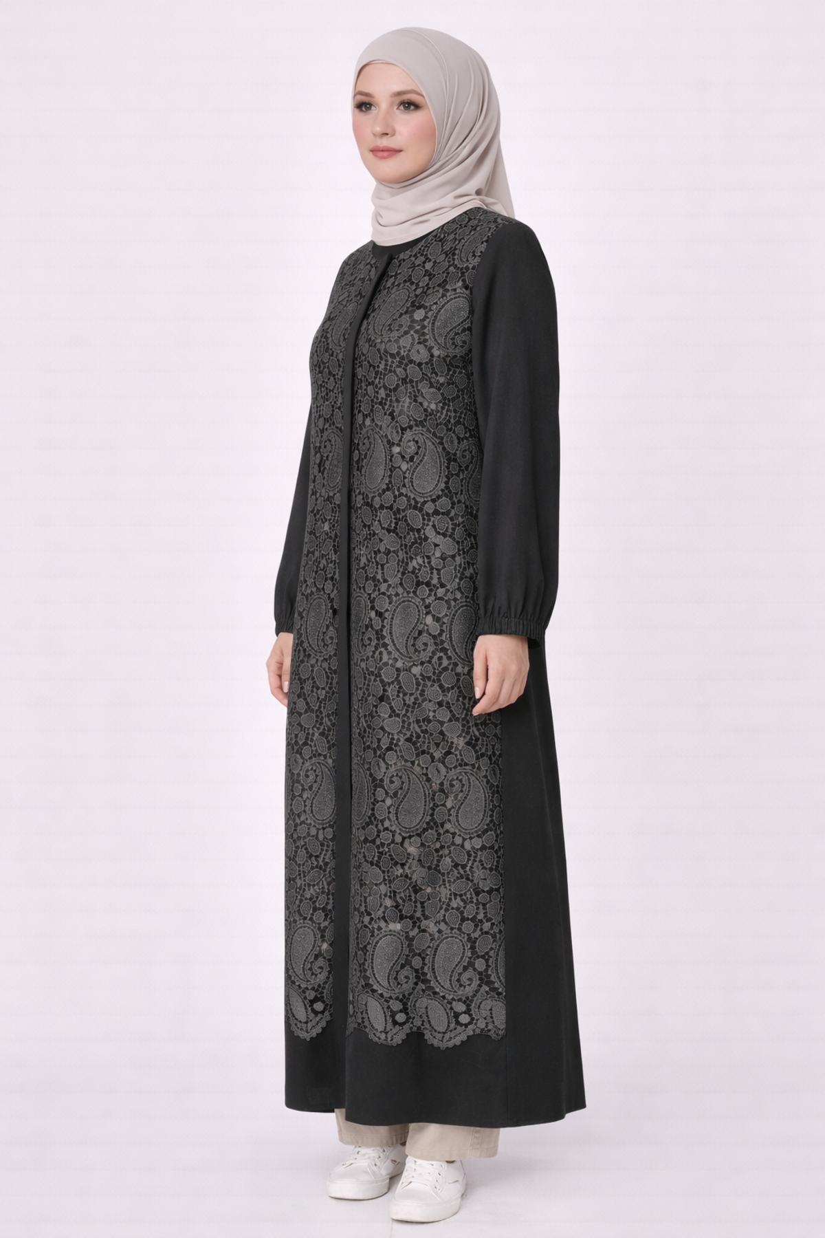 GÜPÜRLÜ KOLU LASTİKLİ BATTAL FERACE