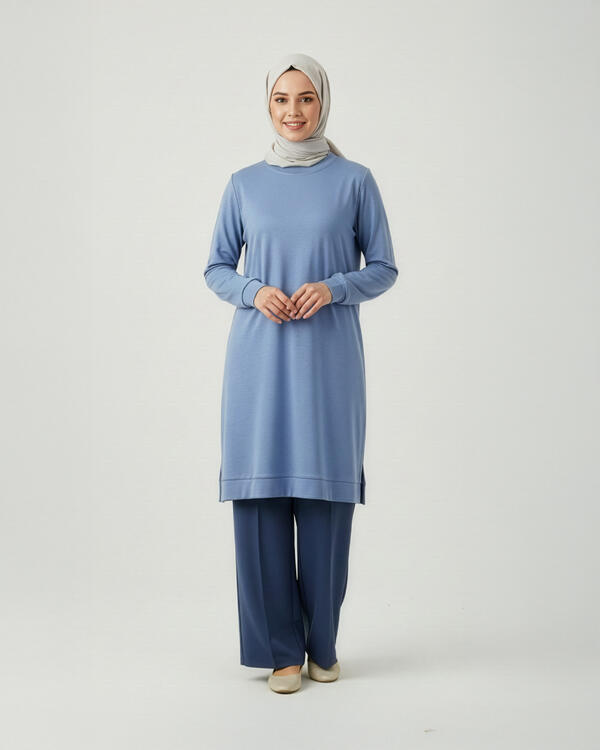 DÜZ RENK KRİSTAL TUNİK