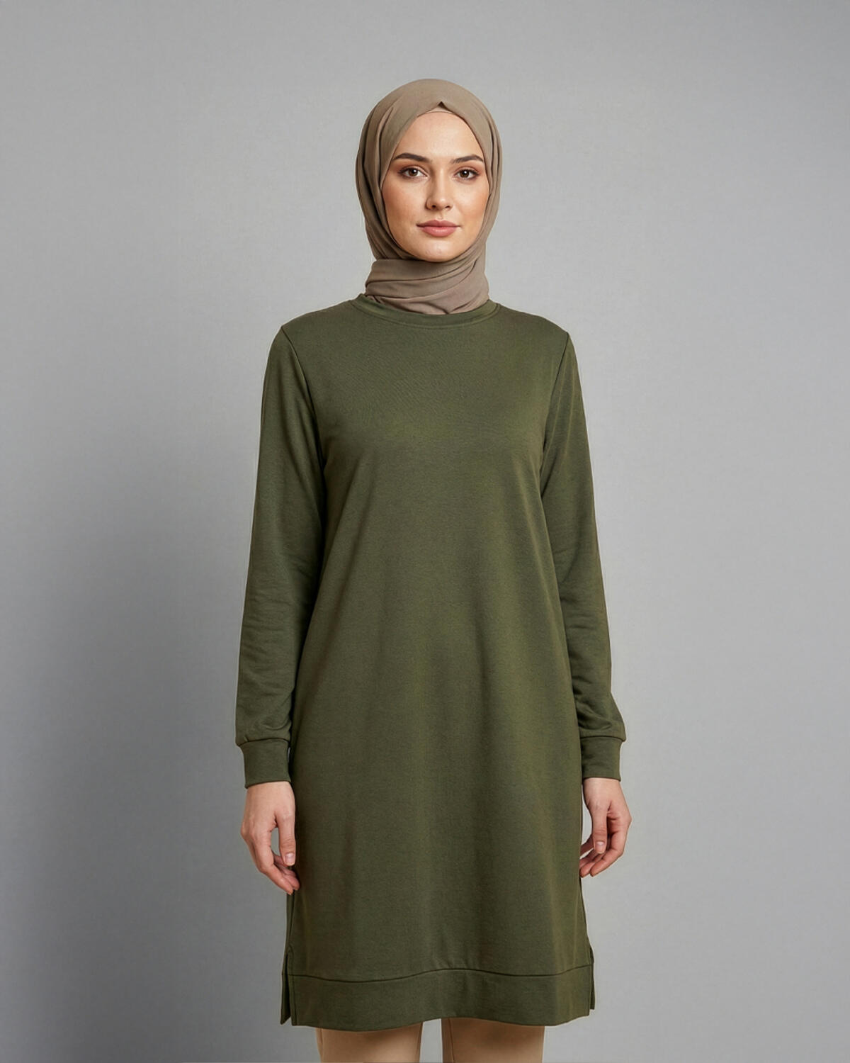 DÜZ RENK KRİSTAL TUNİK