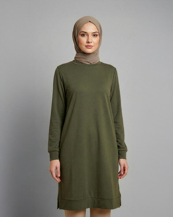 DÜZ RENK KRİSTAL TUNİK