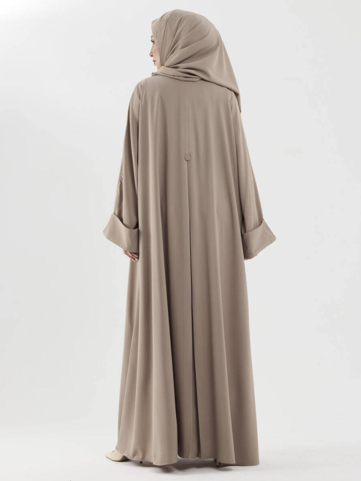 KOL MANŞETLİ MEDİNE İPEĞİ ABAYA