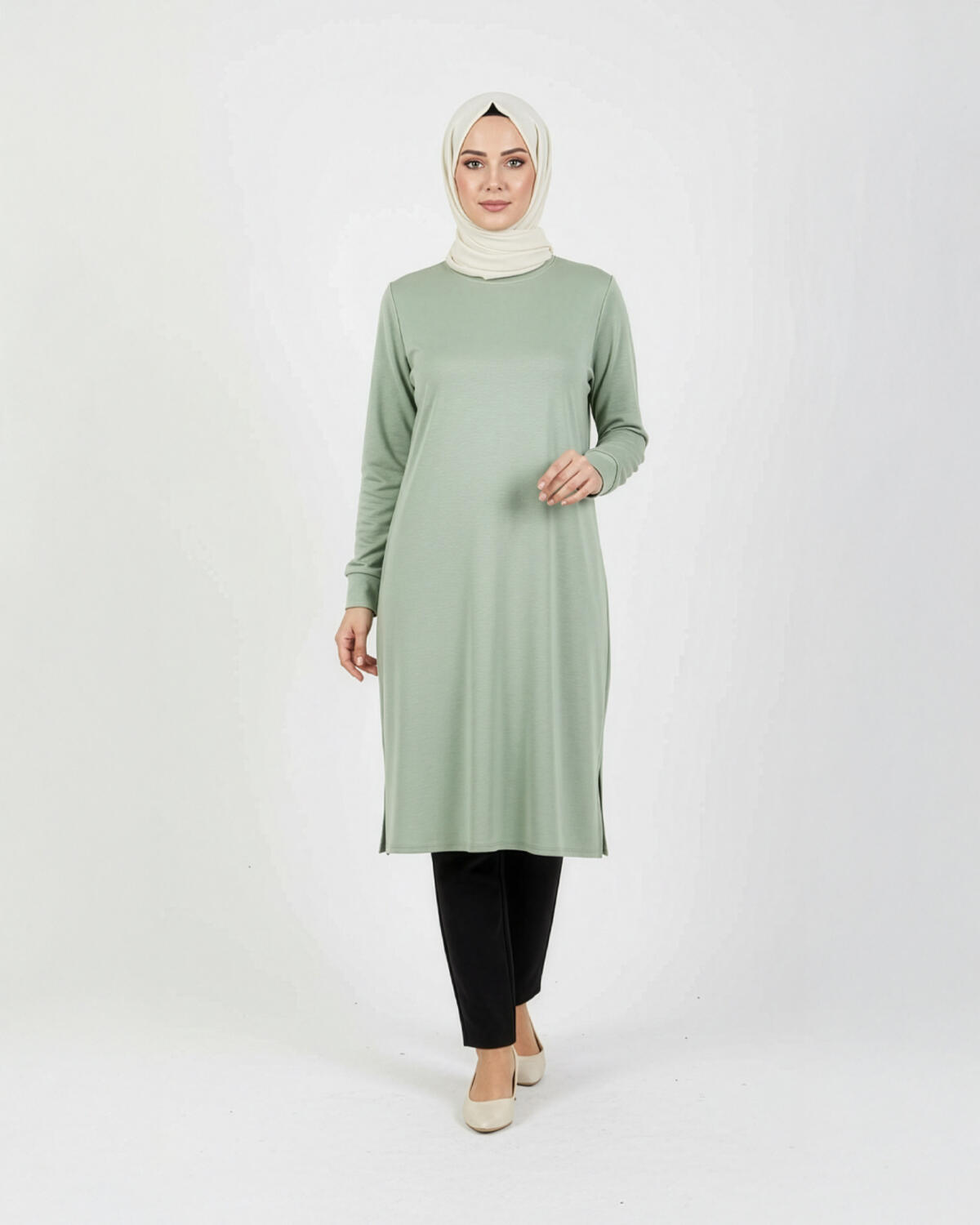 DÜZ RENK KRİSTAL TUNİK