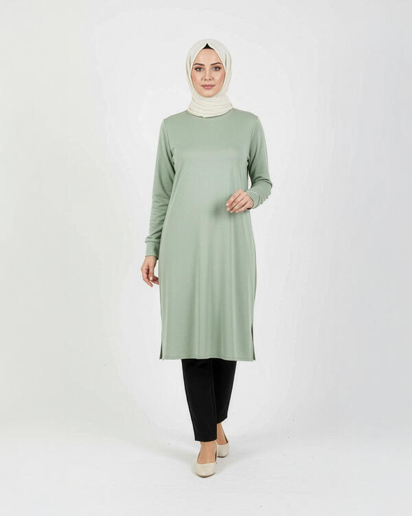 DÜZ RENK KRİSTAL TUNİK