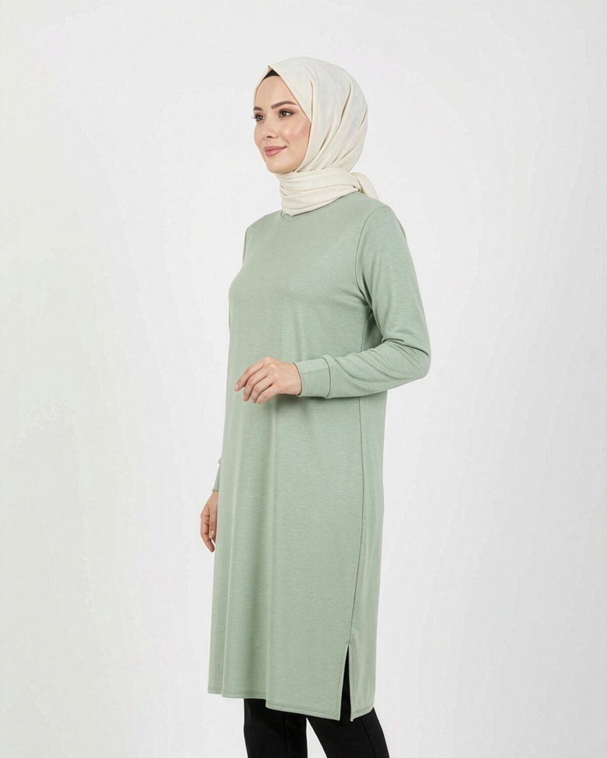 DÜZ RENK KRİSTAL TUNİK