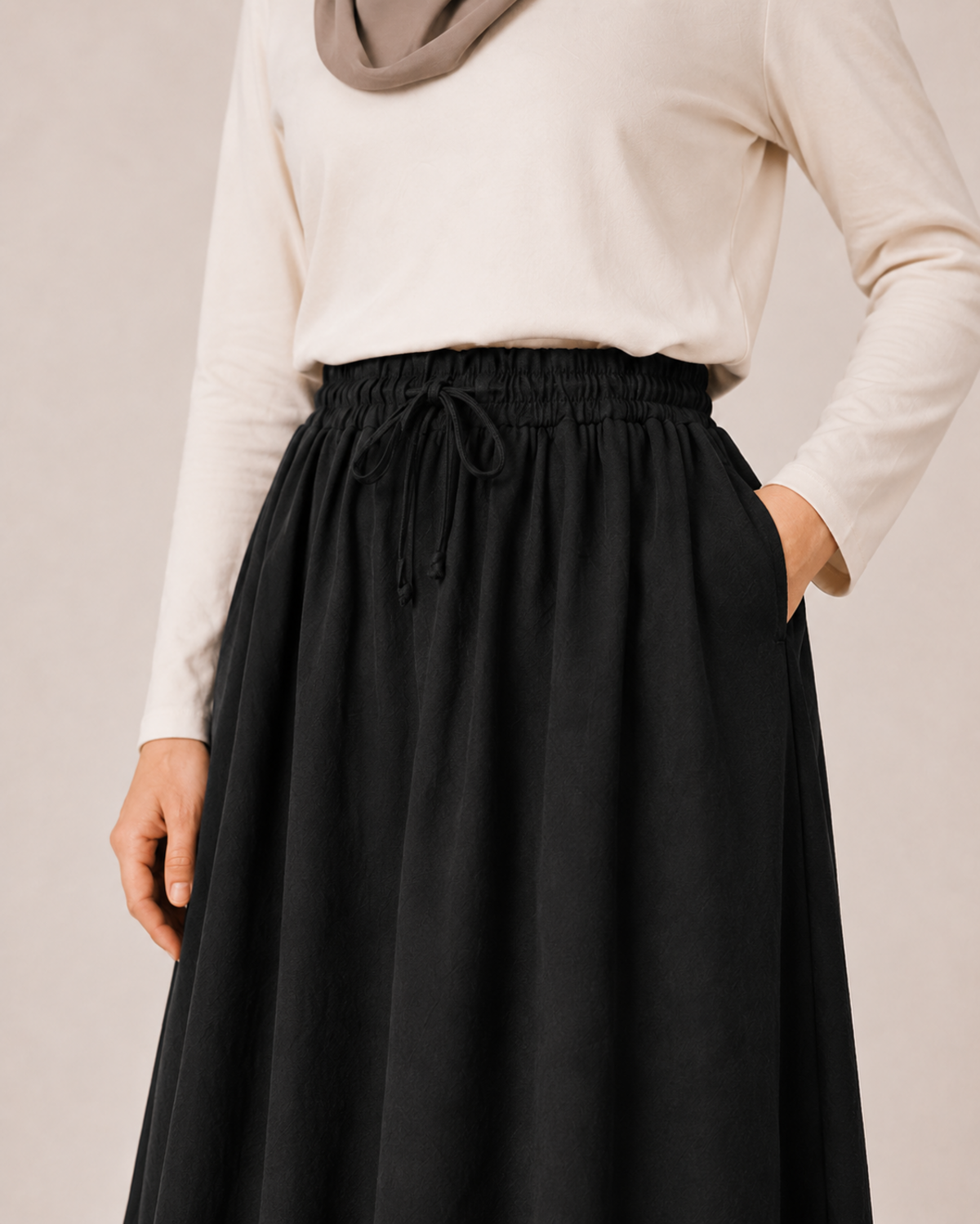LASTİKLİ TENCEL ETEK