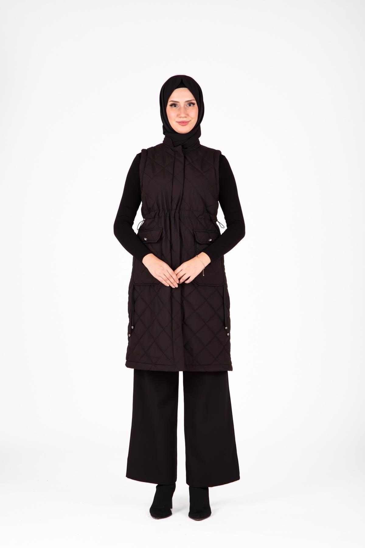 BAKLAVA DESEN KAPİTONE YELEK