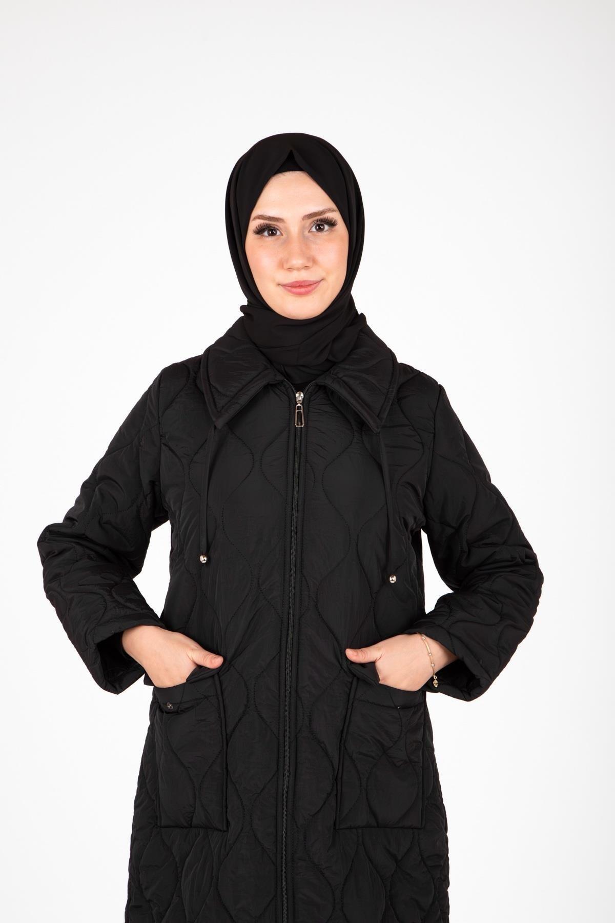 YAKALI ÖN CEP DETAYLI ŞÖMZİYE MONT