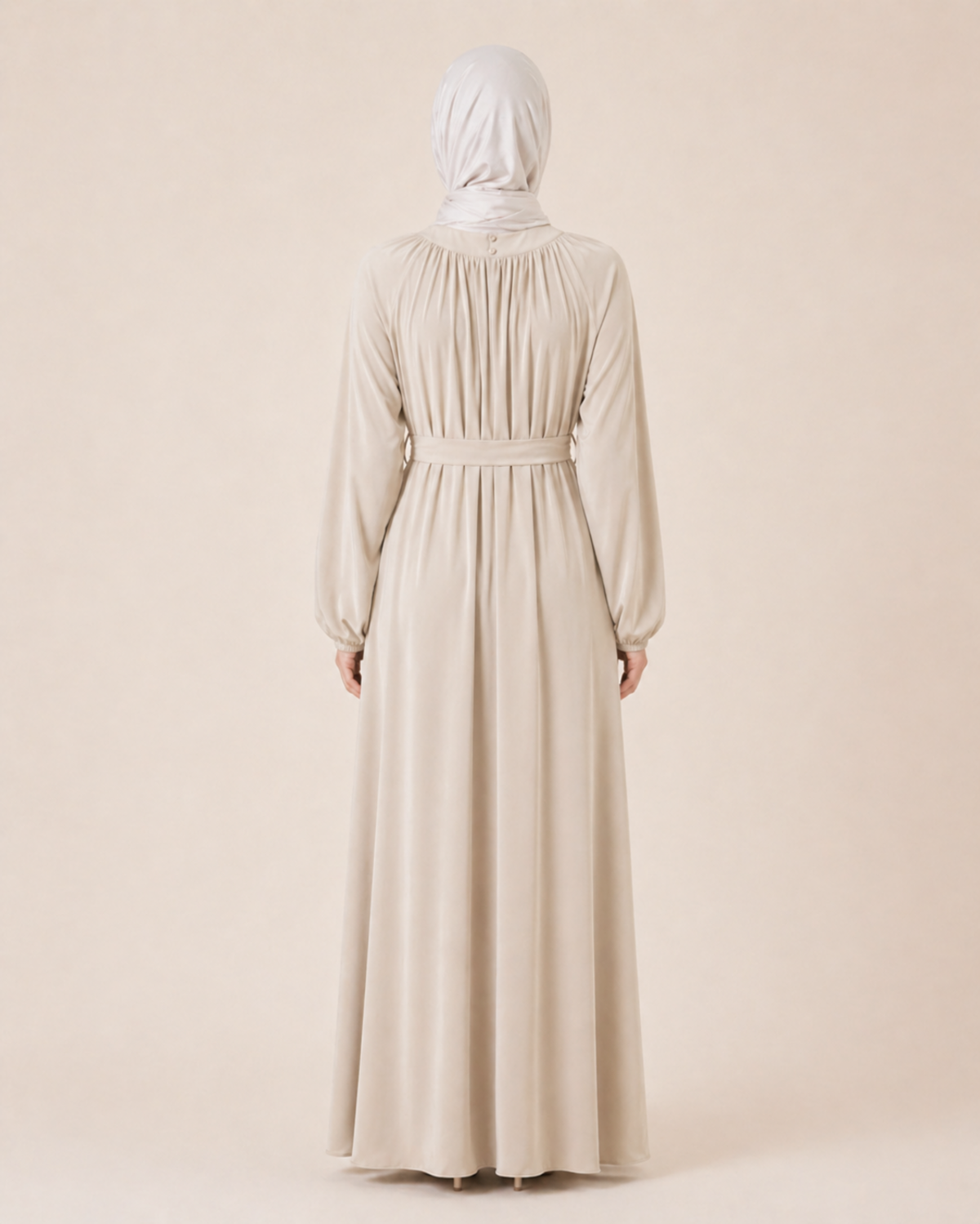 YAKA BÜZGÜLÜ RAHAT KALIP ELBİSE