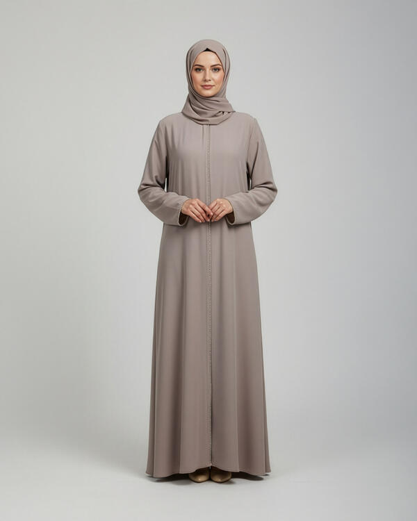 TAŞ DETAYLI DUBAİ FERACE