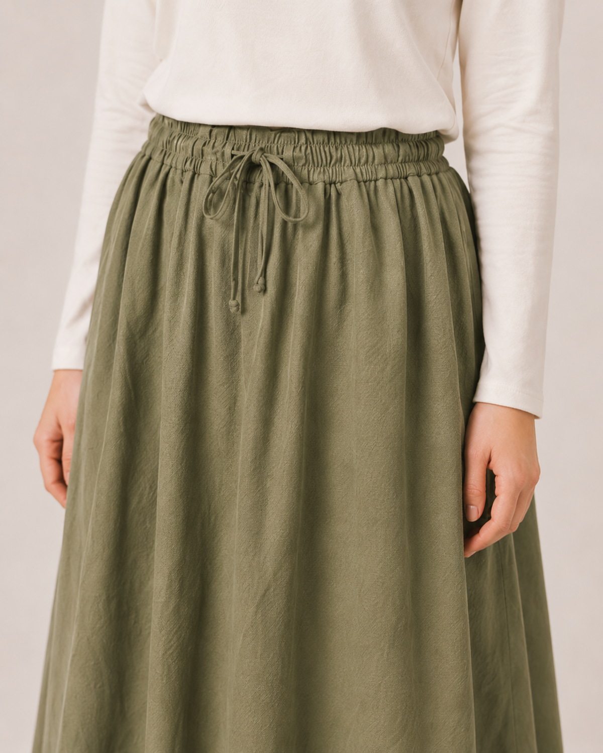 LASTİKLİ TENCEL ETEK