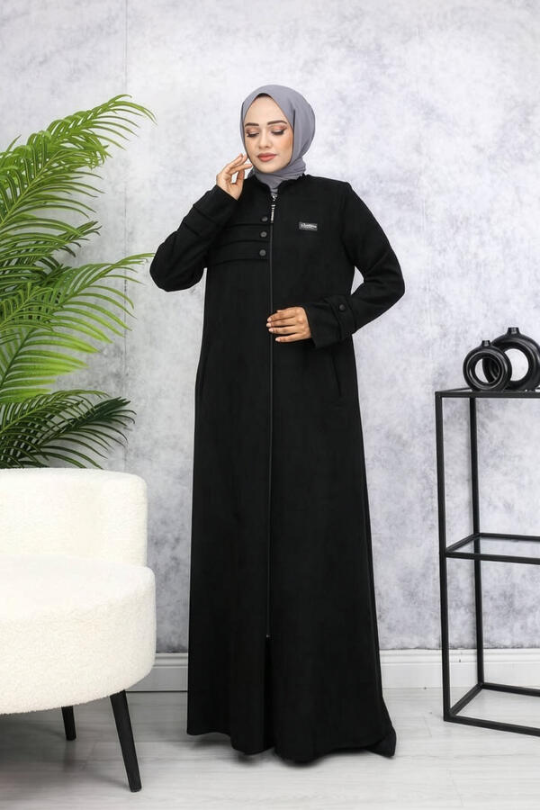 HAKİM YAKA 3 BİYE SÜET FERACE