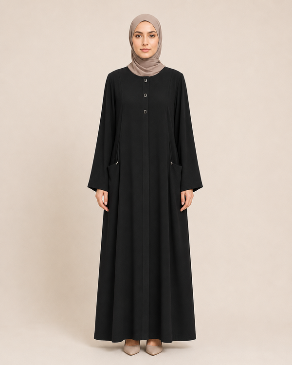 OVAL CEPLİ ÇIT ÇIT DETAYLI FERACE