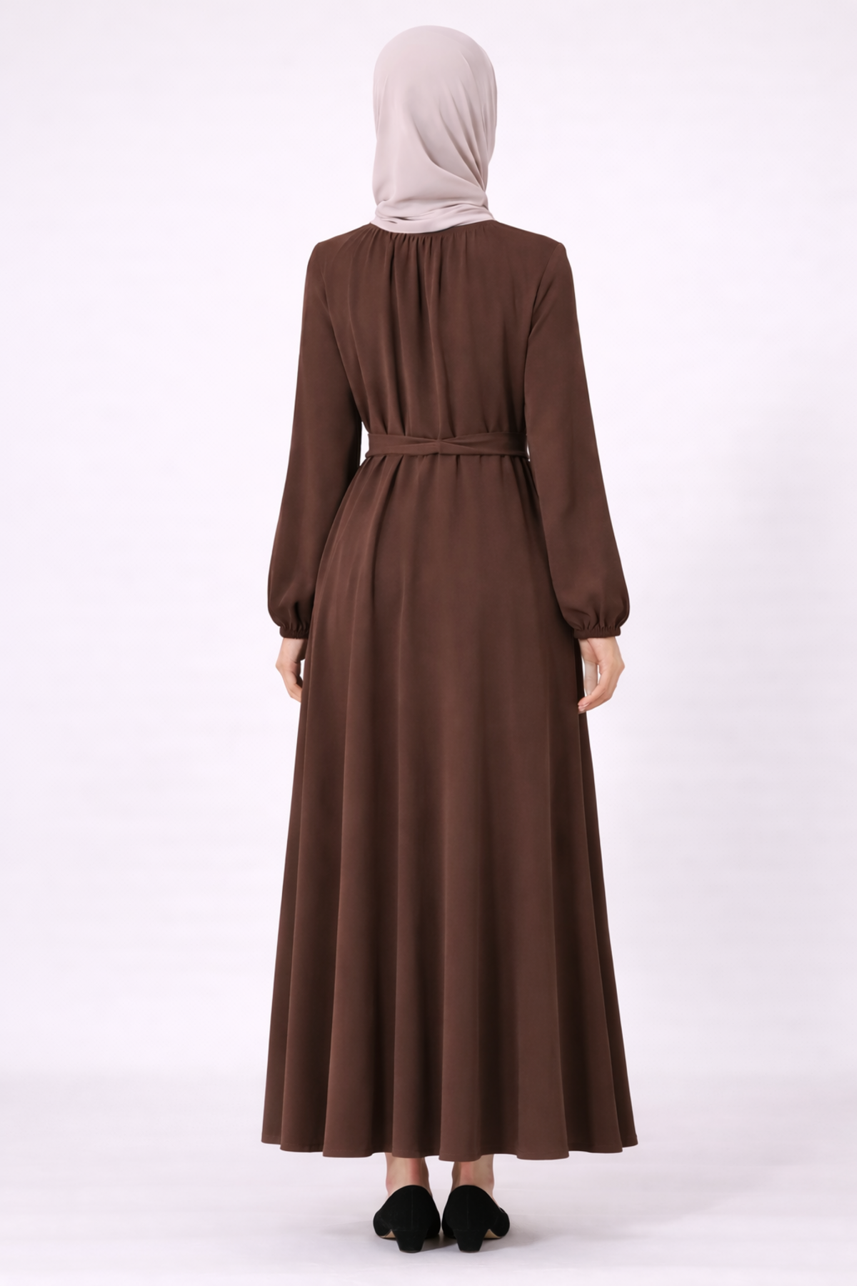 YAKA BÜZGÜLÜ RAHAT KALIP ELBİSE