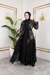 LASELİ ŞİFON KATLI ABAYA