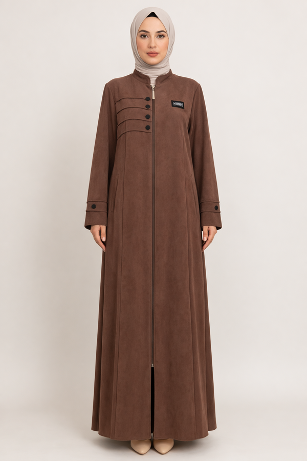 HAKİM YAKA 3 BİYE SÜET FERACE