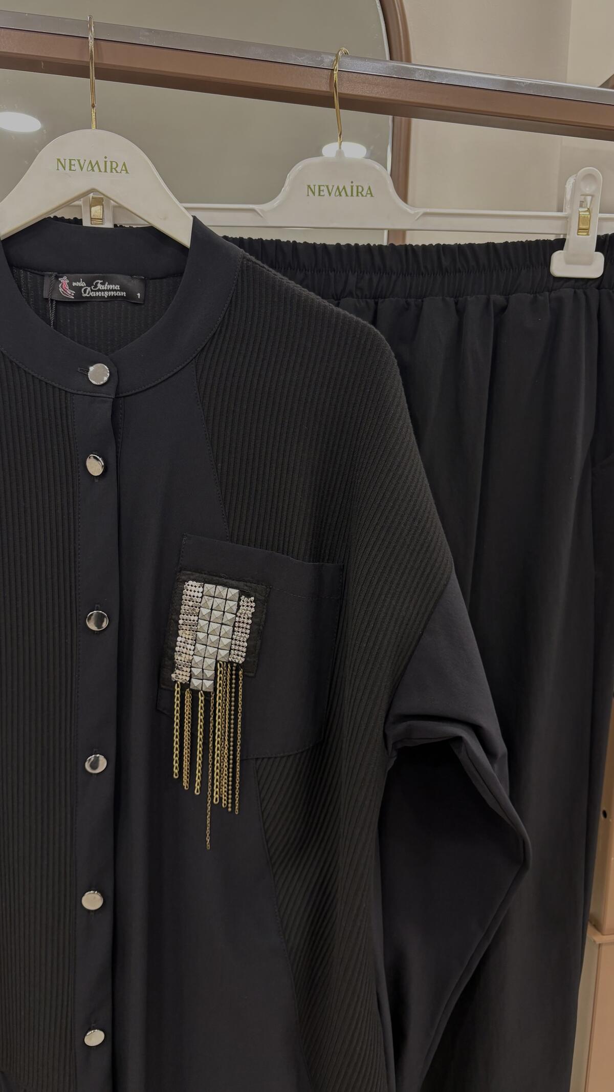 TRİKO GARNİLİ PANTOLONLU TAKIM