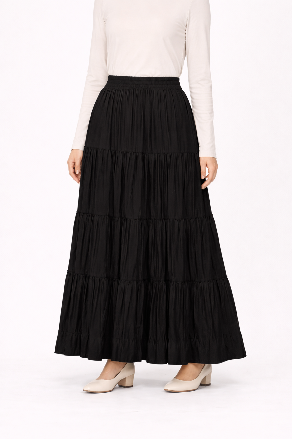 *DÜZ RENK BEŞ PARÇA ÇİNGENE ETEK