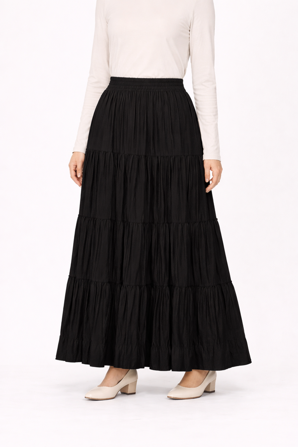 *DÜZ RENK BEŞ PARÇA ÇİNGENE ETEK