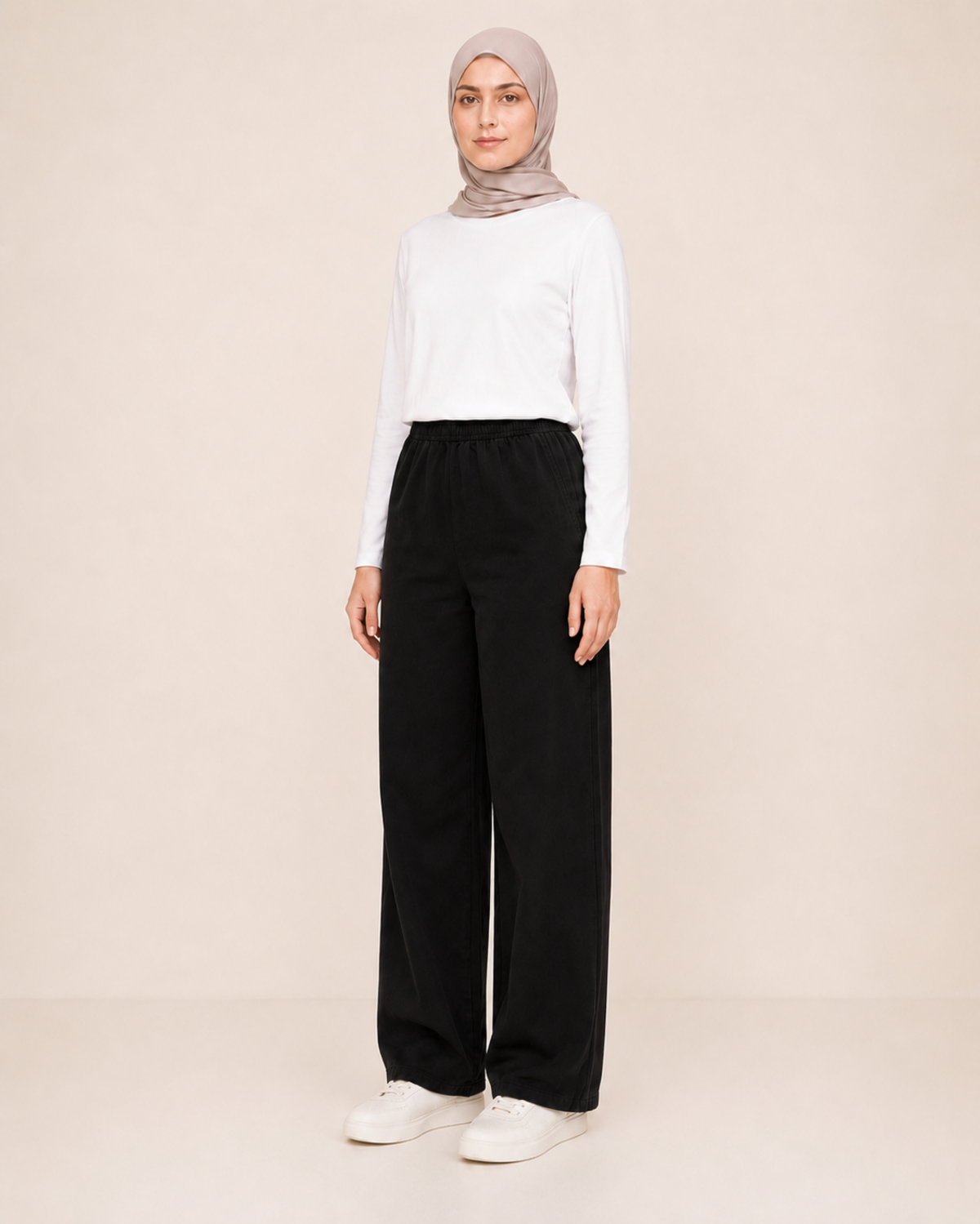 LASTİKLİ TENCEL PANTOLON