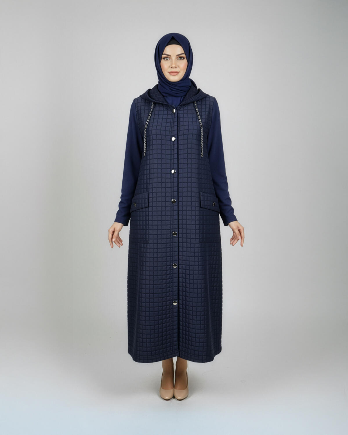 CEP DETAYLI KAPİTONE YELEK