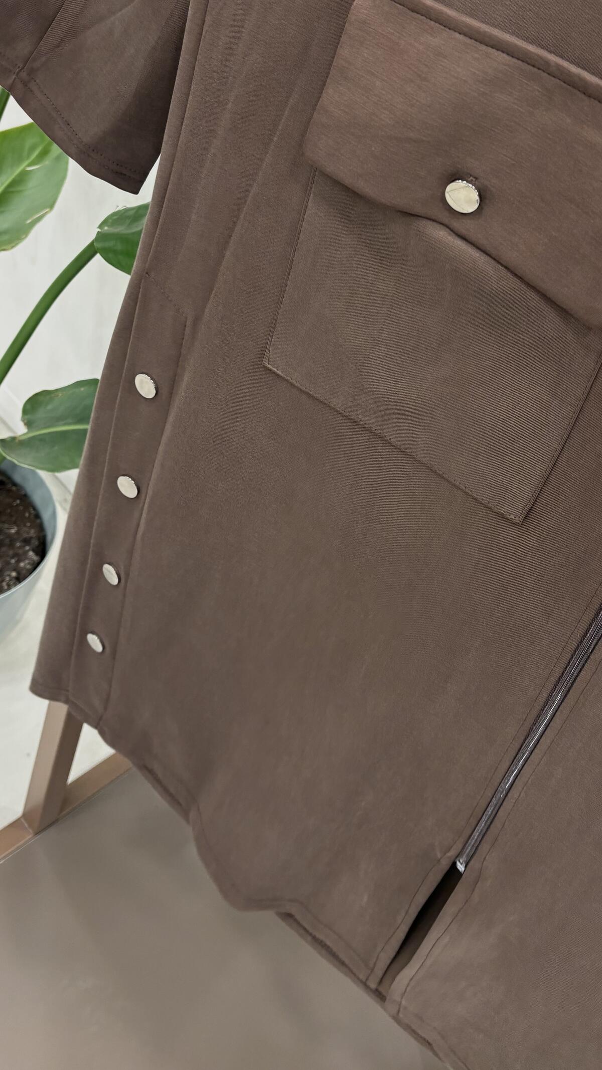 KAPŞONLU CEPLİ DÜĞME DETAYLI KAP