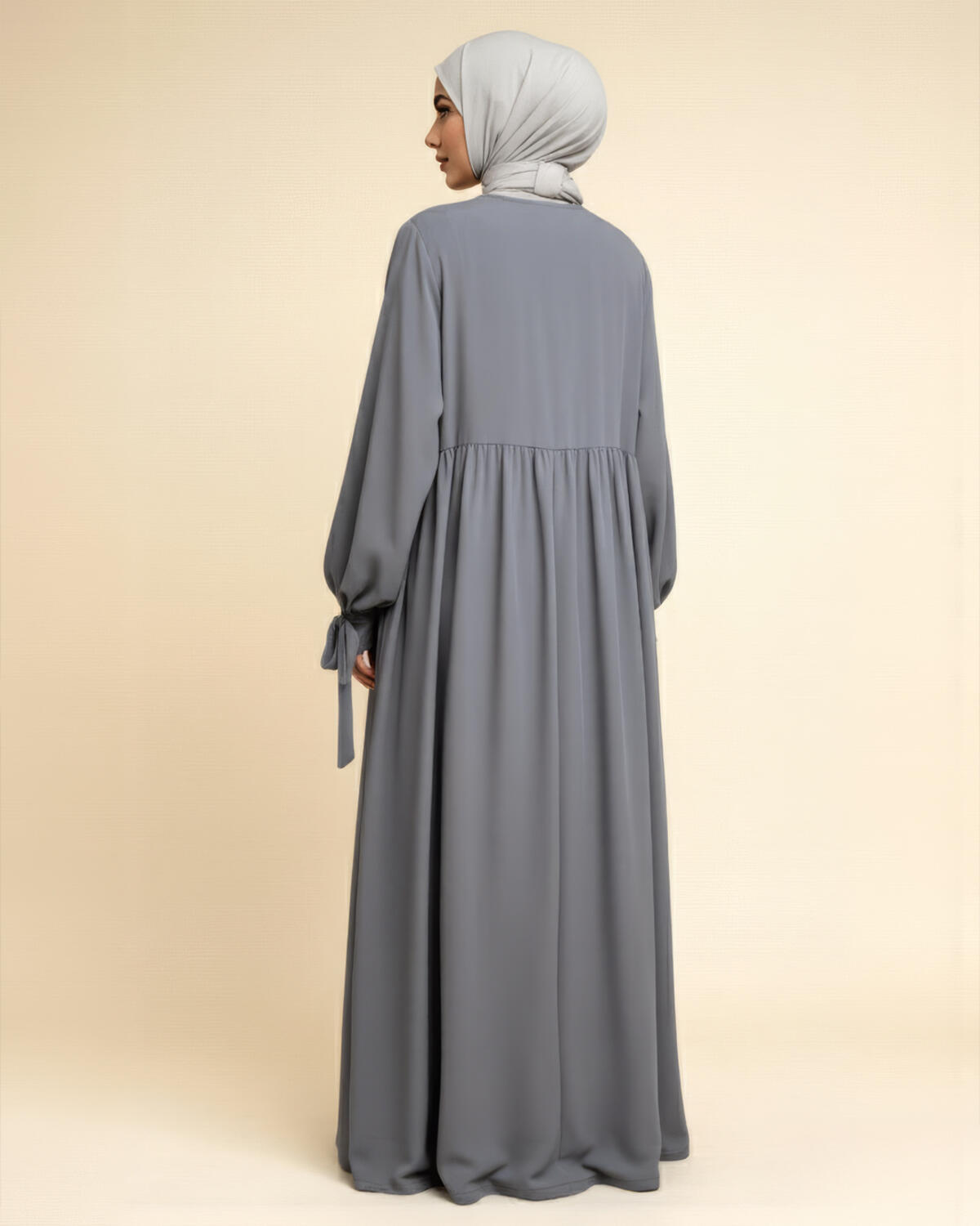 YAN BAĞLAMALI İPEK ELBİSE