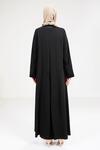 SATEN DETAYLI SİM ŞERİTLİ ABAYA