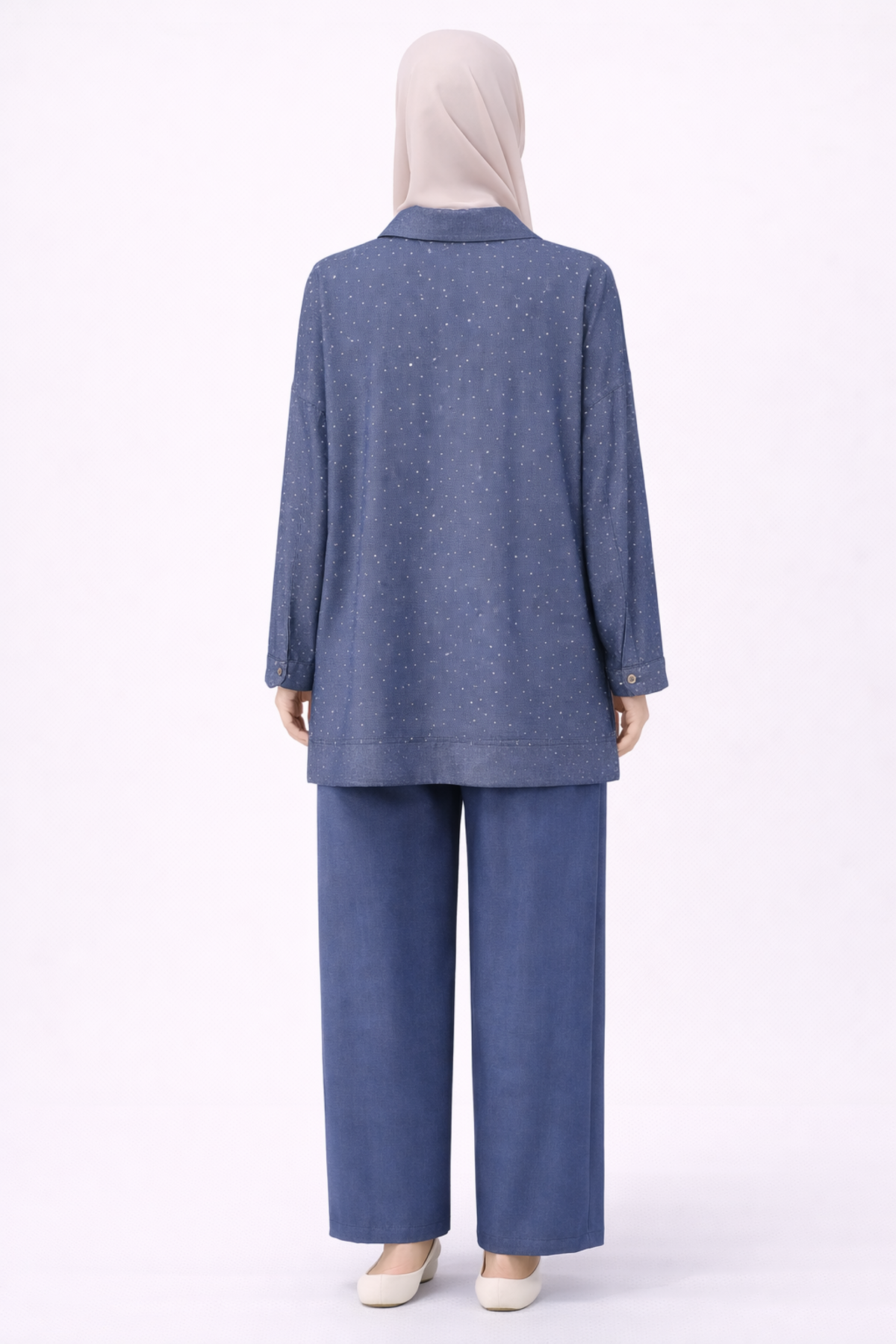 TAŞLI FERMUARLI TENCEL TAKIM