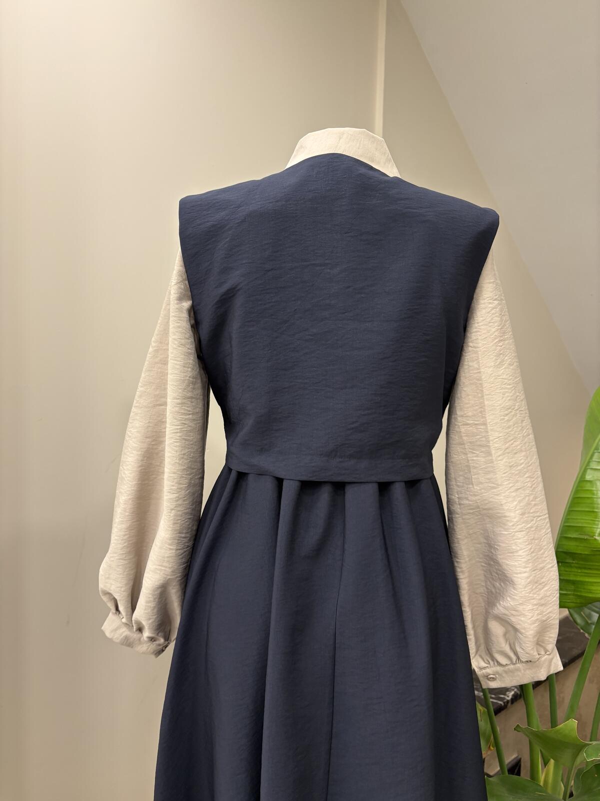 YELEKLİ KLOŞ SERAN ELBİSE