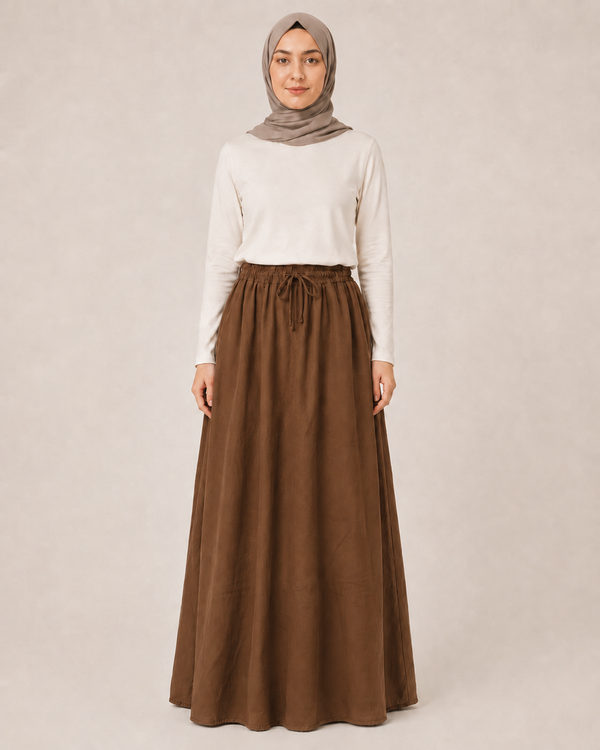 LASTİKLİ TENCEL ETEK