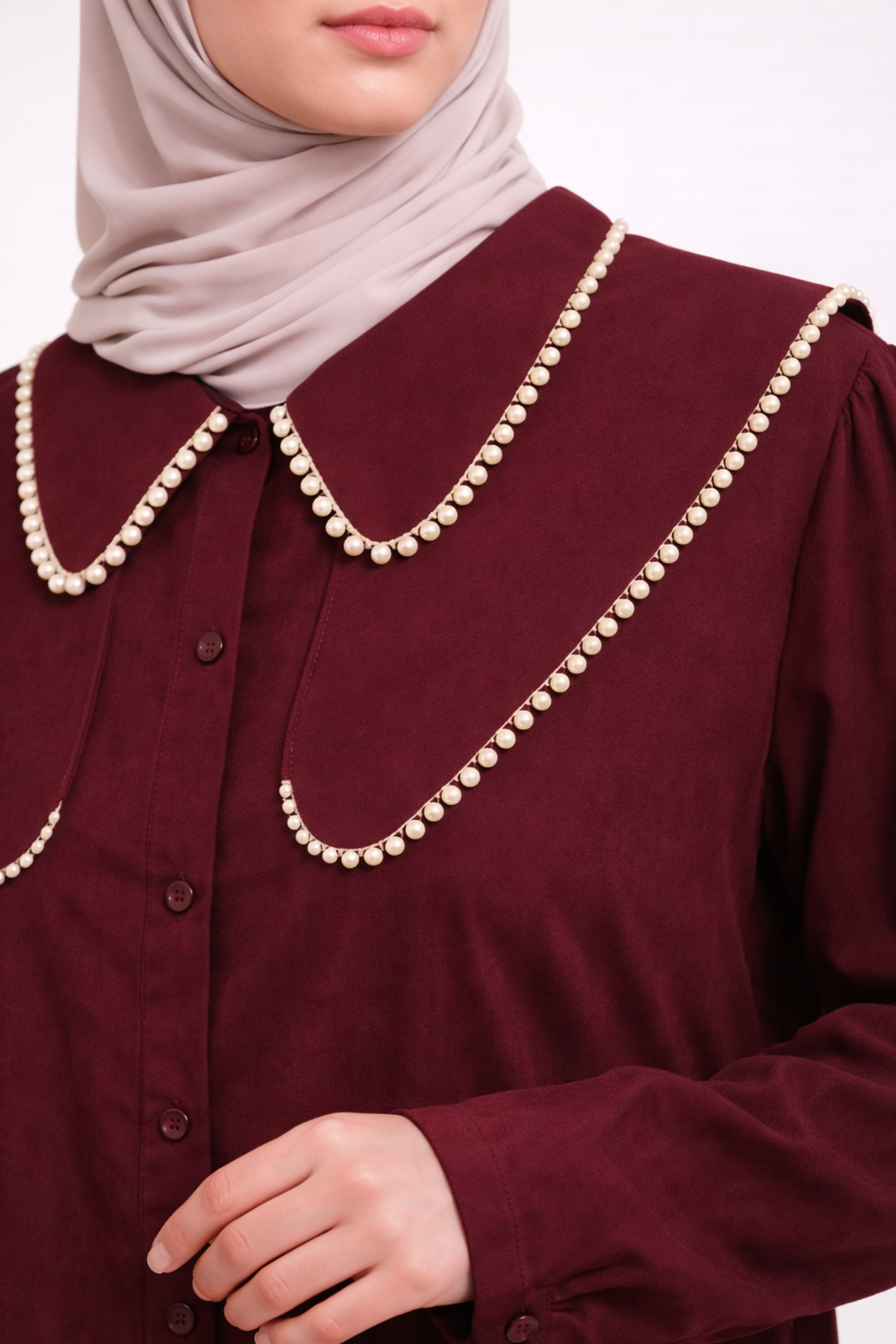 ÇİFT YAKA DETAYLI GÖMLEK