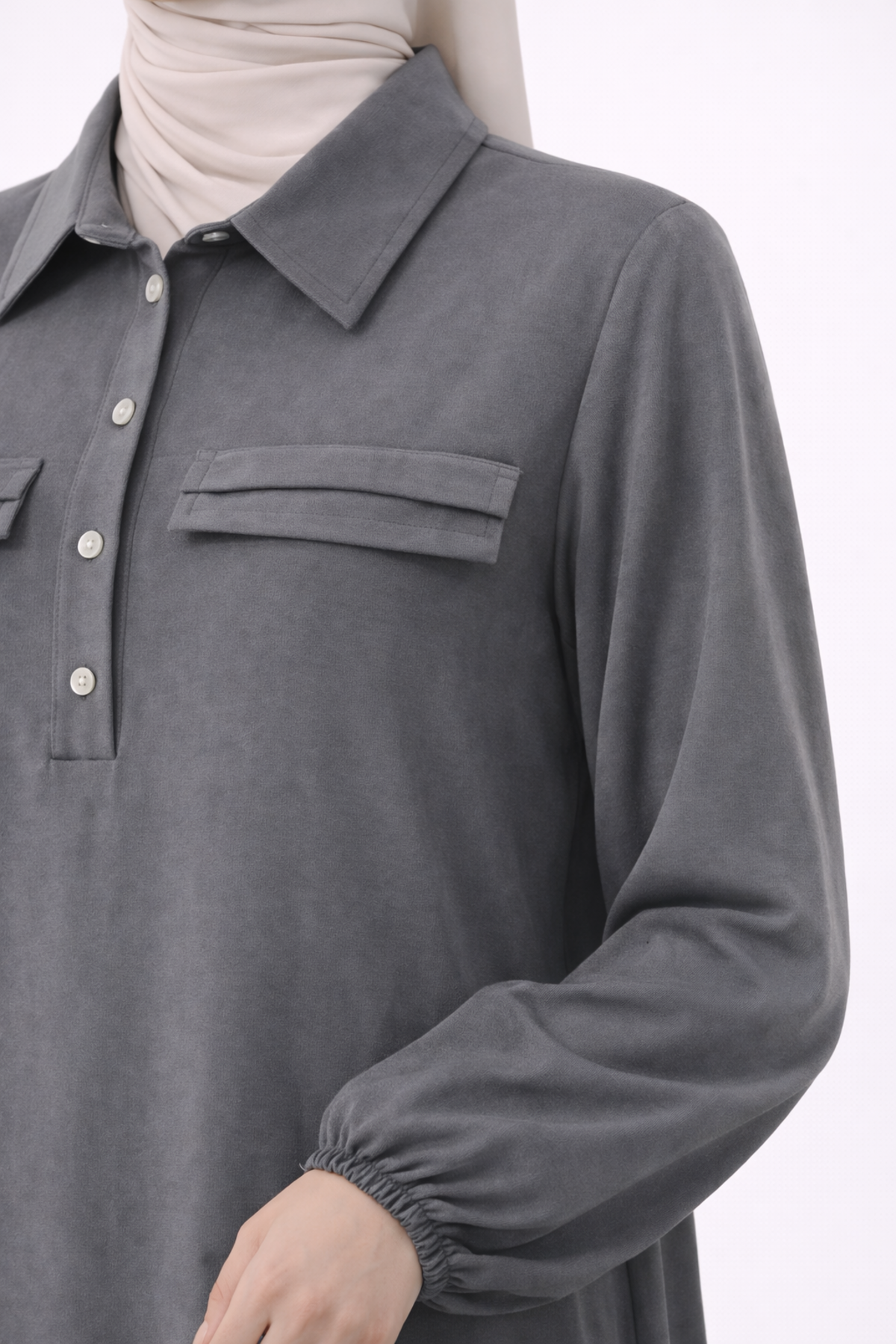 *KAPAK DETAYLI ELBİSE