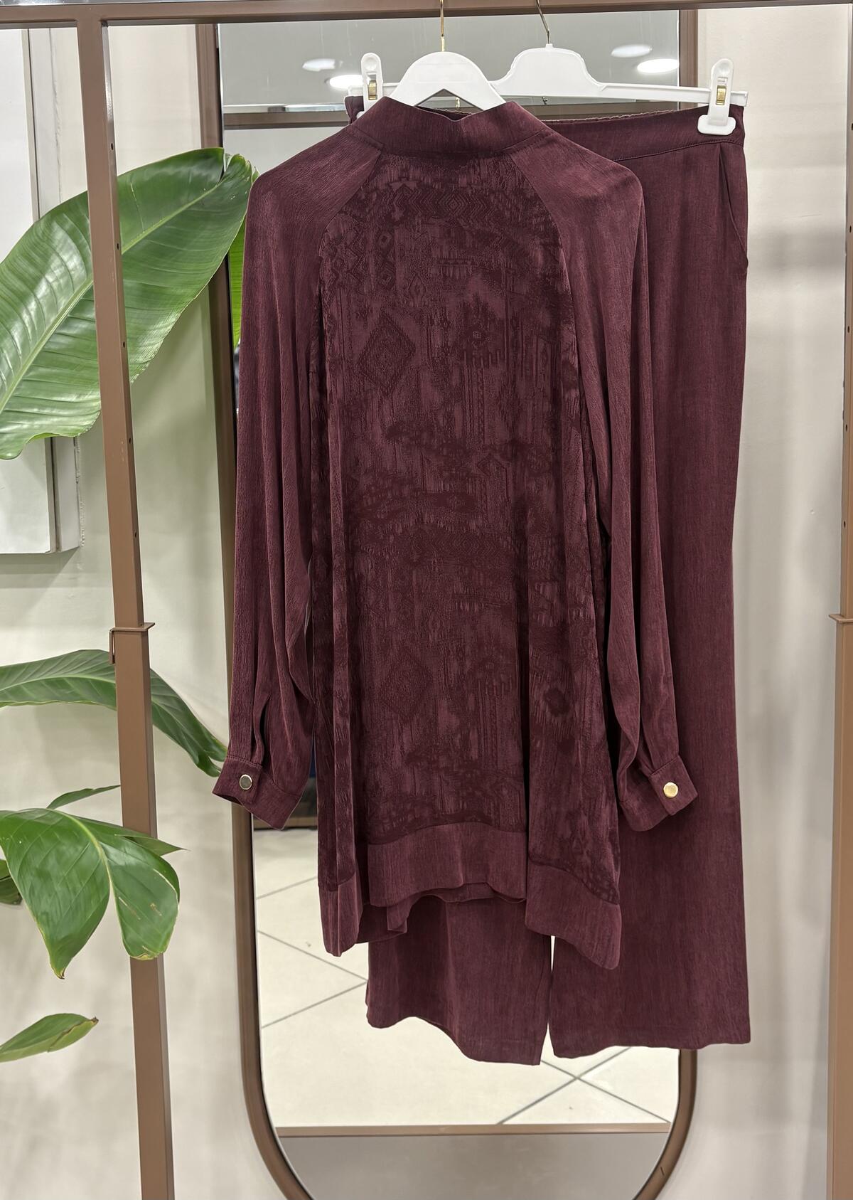 DESENLİ KUPRA PANTOLONLU TAKIM