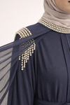 OMUZ TAŞ DETAYLI ZAMBAK ABAYA
