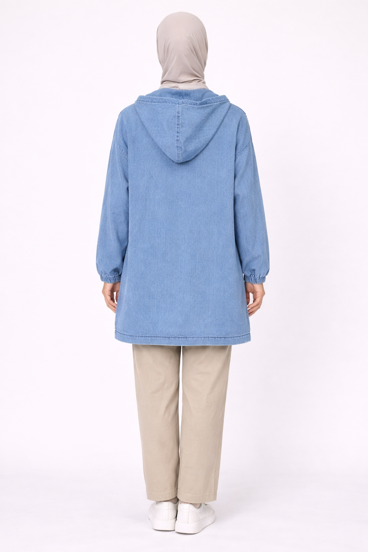 KAPŞONLU TENCEL KISA KAP
